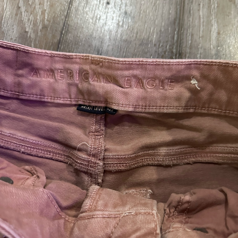 AE Distressed Pink Skinny Jeans - Picture 3 of 7